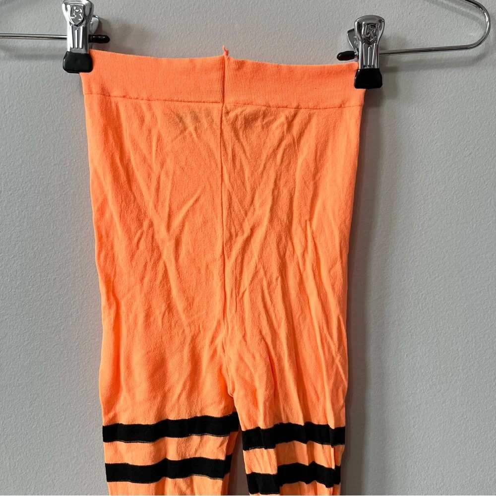 Halloween Tights by Pony Express Creations Orange Black Striped Size S/M Girls